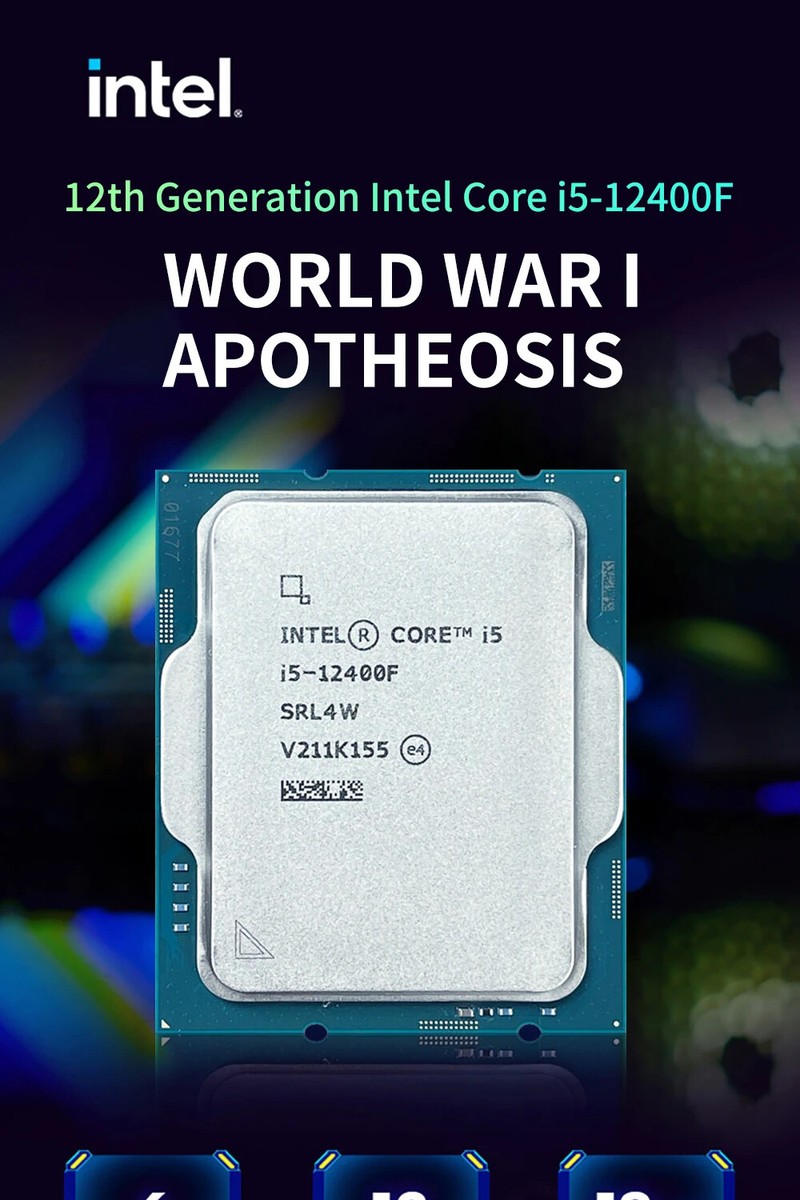 CPU [CPU] Intel Core i5-12400F LGA1700 Intel Core i5-12400F 2.5GHz Socket-1700 OEM Desktop CPU
