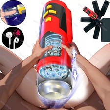 Male Masturbaters Automatic HandsFree Rotating Cup Thrusting Stroker Men Sex Toy