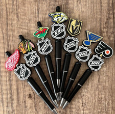 Sports! Handmade beaded pens.   Hockey. Collect, gifts, gift basket filler