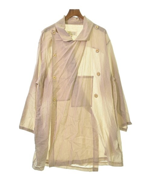 Maison Margiela Coats (Other) BrownxWhite(Stripe Pattern
