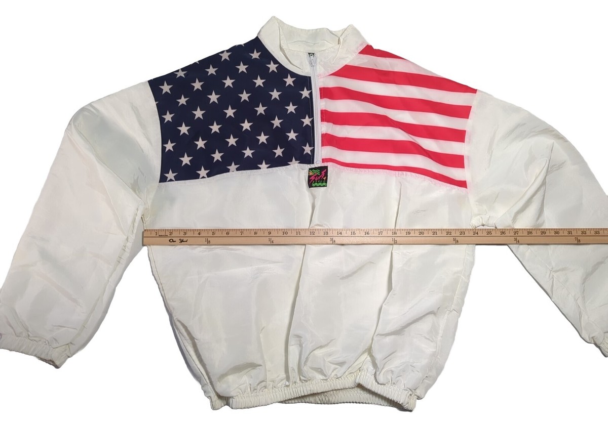 Vintage Surf Style Windbreaker Jacket One Size Surfer Retro