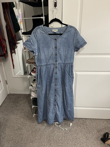 Vintage LL Bean Denim Dress | eBay