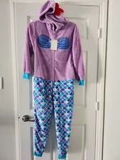 SREBRNA LILLY SMUKŁA SYRENKA KOSTIUM PIŻAMA KOMBINEZON Z KAPTUREM - ROZMIAR SMALL