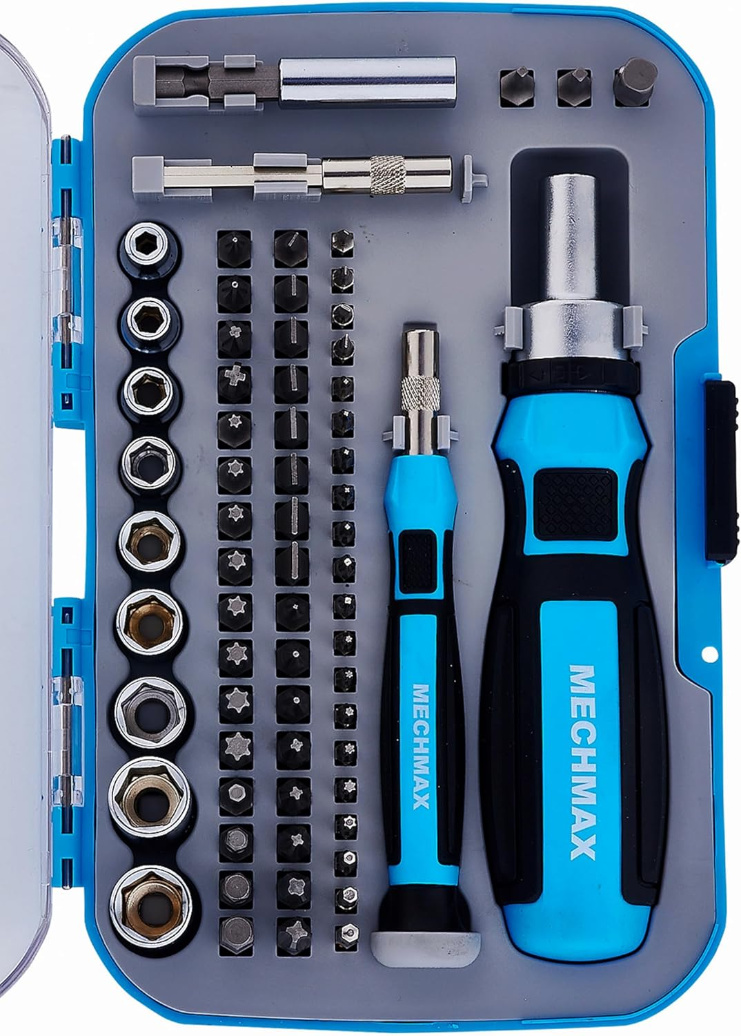 68 Piece  Ratcheting Screwdriver Bits & Socket Set, Magnetic Bits with Case for