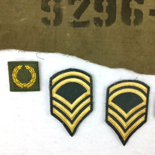 Vintage WW2 US Army Patch LOT x 6 Sergeant Corporal Chevron MUC Armored Calvary - Picture 2 of 4