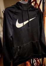 Nike Therma-FIT Women's Black/White Pullover Hoodie Size S w/ Pockets