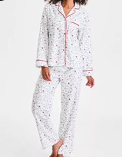 Charter Club Women's 2-Pc. Cotton Flannel Pajamas Set L NWT