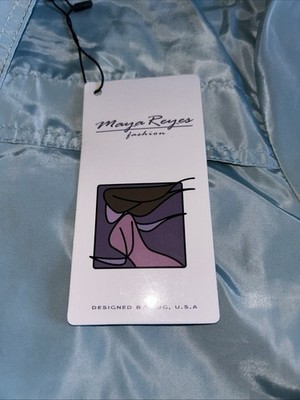 Maya Reyes Trina Jet Aqua XL Stock#46848 NWT Makes Great Raincoat  ️
