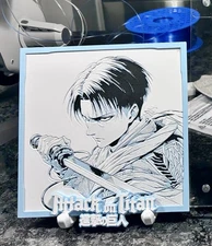 Levi Ackerman Relief Paint with Frame2D Art Anime Collection Attack on Titan
