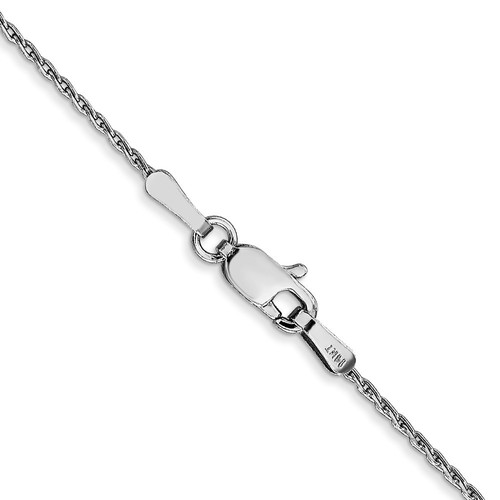 14K White Gold 1mm Round Parisian Wheat with Lobster Clasp Chain Necklace 18" - Picture 3 of 4