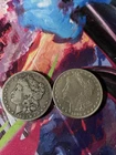 1883-s + 1881 Morgan Dollar