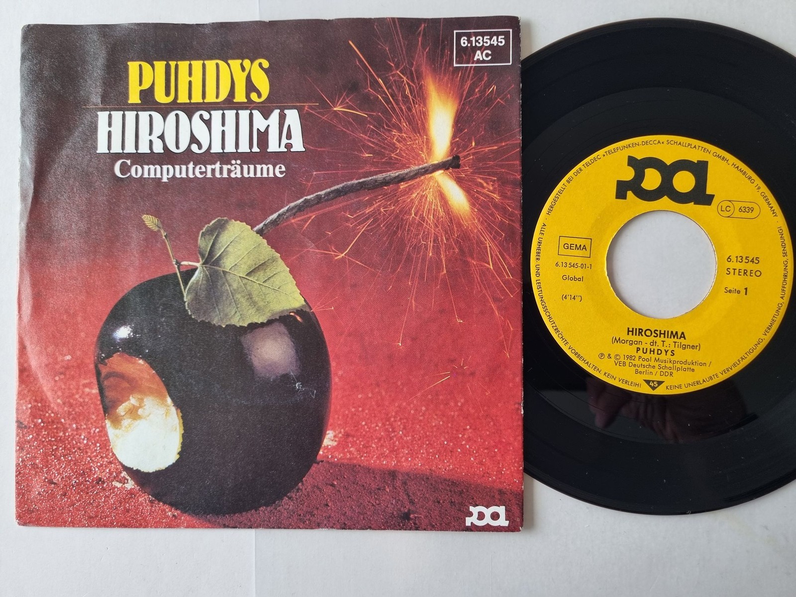 Puhdys - Hiroshima 7'' Vinyl Germany PROMO-COVER