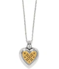 Brighton Mosaic Heart Two-Tone Heart Petite Pendant Necklace NWT $68