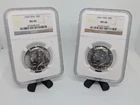 1965 & 1966 SMS Kennedy Half Dollars NGC MS66 - Special Mint Set Pair - Silver!