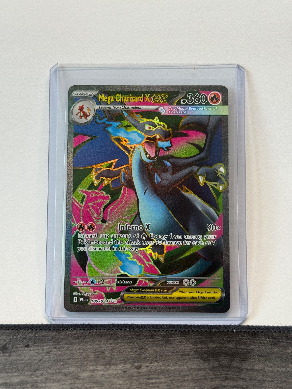 Mega Charizard X ex 109/094 Me02: Phantasmal Flames Holo