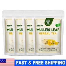 Mullein Leaf Tea Bags Herbal Lung Cleansing Breathing Cough Relieve 28 Tea Bags