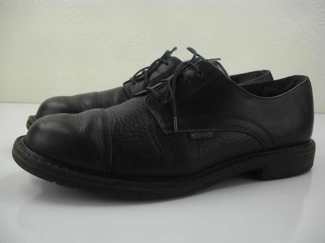 SAOLA Scarpe Oxford Derby Uomo 11 M Mephisto Melchior Cap Toe Nero Pelle Air Relax