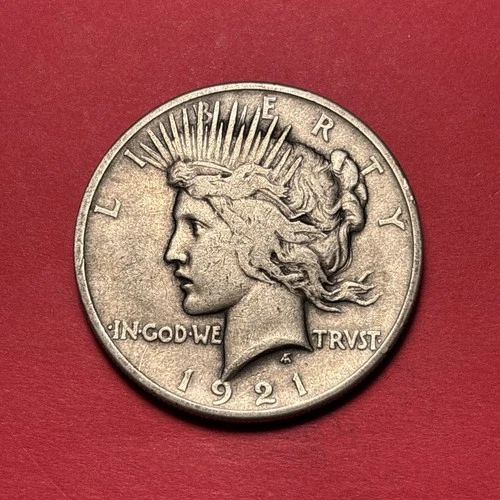 (1) Beautiful Antique 1921-P Peace Dollar High Relief VF-VERY FINE NICE DETAIL