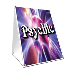 A-Frame Sidewalk Psychic Sign with Graphics On Each Side | 18" X 24" Print Size