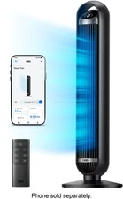 Dreo Velocity Quiet Floor Fan, 90° Oscillation, 8 Speeds, 4 Modes - Black