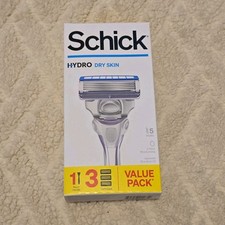 Schick Hydro Dry Skin Razor Silver Blue 5-Bla...