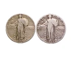 1929-30-P Standing Liberty Silver Quarters-2 Nice Circ Collector Coins-c6768dxxx