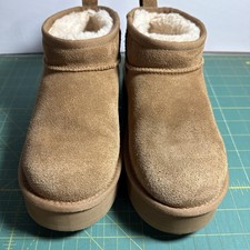 UGG Ultra Classic Mini Platform Boots Chestnut Size 5