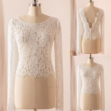 Wedding Jacket Lace Long Sleeves Bride Capes Formal Bridal Bolero Boat Neck