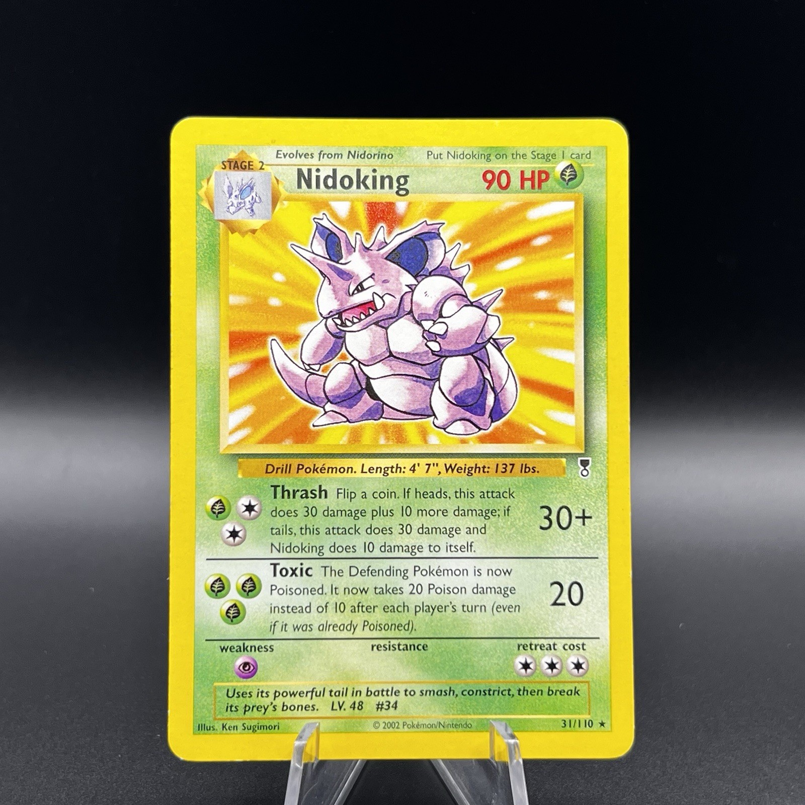 Nidoking 2002 Vintage Regular Rare Legendary Collection Pokemon Card 31/110 (NM)
