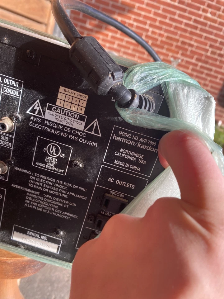 Harman Kardon AVR 7000 Home Theater Receiver-5.1 Channel Dolby Digital Black - Image 3 of 4