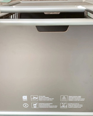4pets Dogbox Eco 3 Auto-Transportbox Größe L Aluminium Grau/Weiß
