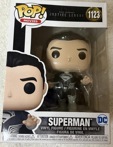 Funko Pop DC Zack Snyder Justice League Superman Black Suit, New in Box