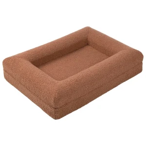 Lit de chien orthopédique avec lit de chiot en mousse mémoire Bolster pour chiens et chats