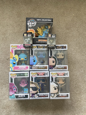Lot of 9 Funko Pop's (Marvel, Aerosmith, My Little Pony, Rick & Morty)