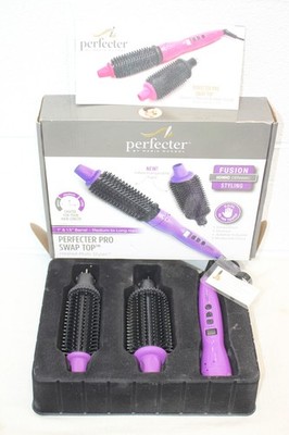 Calista Perfecter Pro Swap Top Heated Round Brush 1'' & 1.5'' Purple, TESTED/WORKS