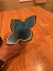 Vintage Blue and Gilt Decorated Glass Vase — photo 9