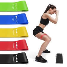 5 Resistance Bands Set for Exercise, Workout, Physical Therapy, Yoga  Rehab