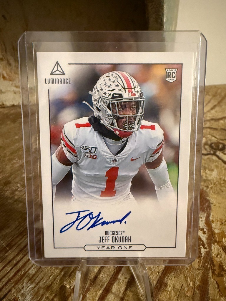 Jeff Okudah Panini Luminance Year One Signatures #YOSJO Base