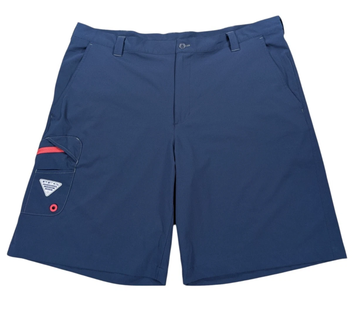 Columbia PFG Shorts Mens 42 Extra Large Navy Blue Cargo Fishing 10" Inseam Omni