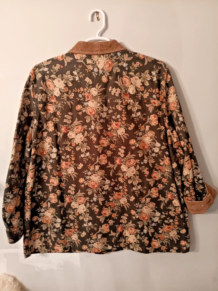 Ralph Lauren хлопок цветочный chore сельской местности амбара куртка женщин 3 x 90-х винтажный - Изображение 2 из 4