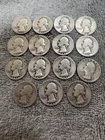 Silver Washington Quarters 1935-1947 Lot Of 15 Coins