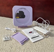 Portable CD Player with Bluetooth, Remote Control, Built-in Dual Speakers PURPLE