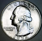 1954 BU ++ Washington Quarter Silver Coin NICE LUSTER Uncirculated LOT #2  NR