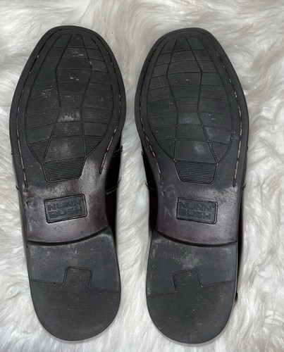 Mocassini uomo Nunn Bush Keaton nappa taglia 10M pelle bordeaux slip-on Oxford - Foto 13 di 14