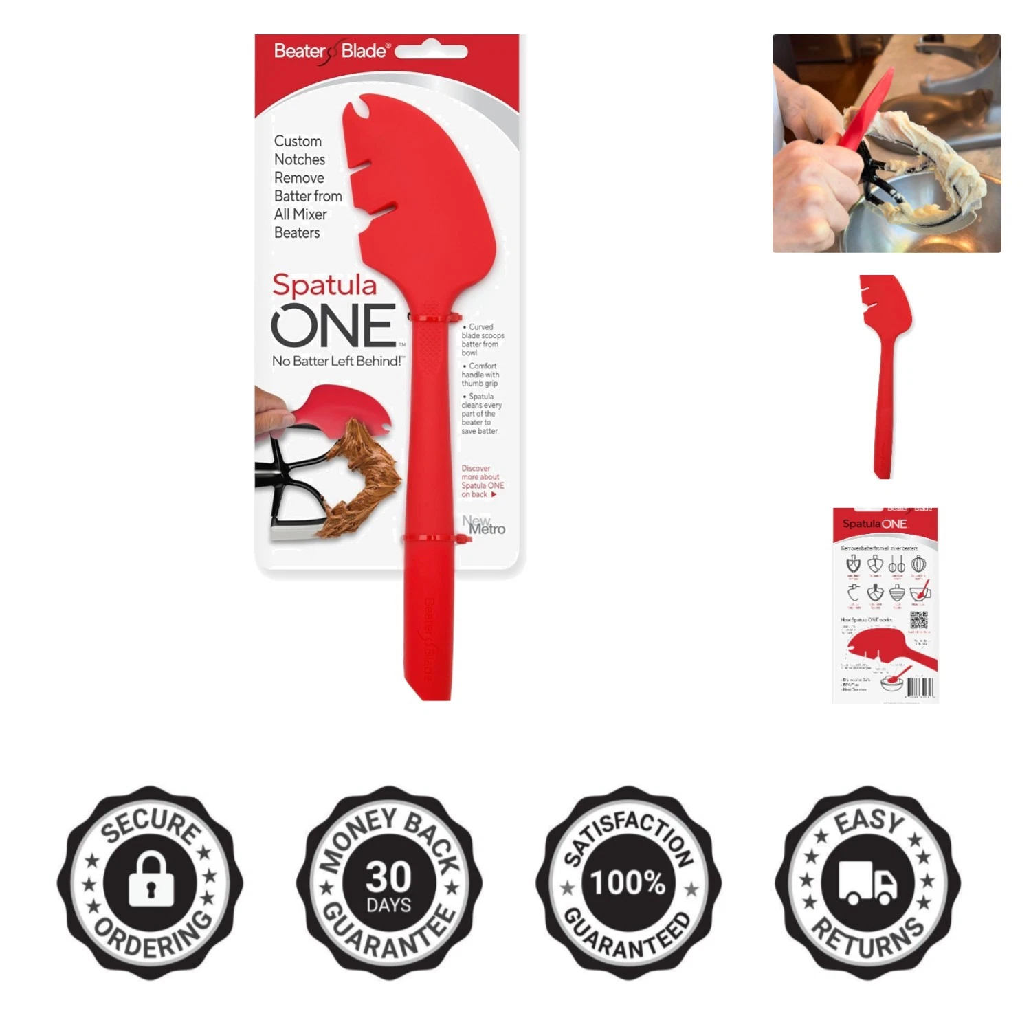 Versatile 12-Inch Heat-Resistant Silicone Spatula ONE for Easy Mixing & Serving