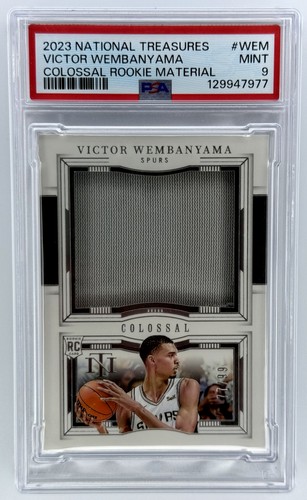 2023 Panini National Treasures Victor Wembanyama #CR-WEM /99 RC MEM Spurs PSA 9
