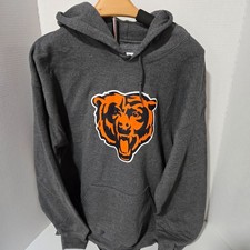 NFL Team Apparel Men's Hoodie Sweatshirt Size L Gray Chicago Bears Pullover