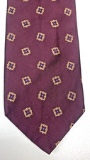 Brooks Brothers Makers Red Blue Geometric Wepp Tie Made with Italian Silk in USA