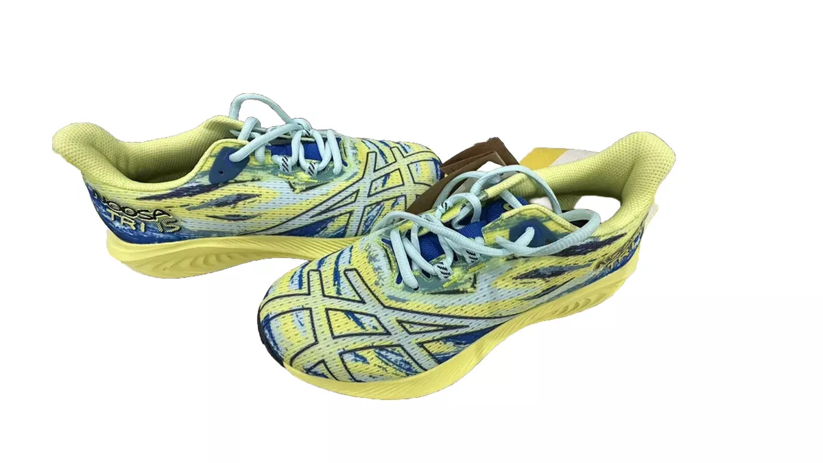 ASICS Gel Noosa Tri 15 Womens Running shoes Yellow Blue Size 5 RRP 135