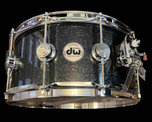 DW Collector’s Series SSC Maple Gun Metal Sparkle 6.5x14 Snare Drum - Picture 1 of 11
